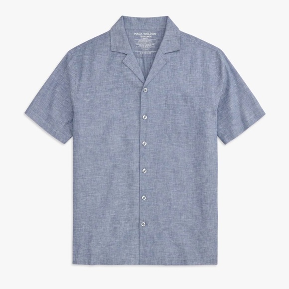 Mack Weldon Other - Mack Weldon Tech Linen Camp Shirt Men's Short Sleeve Shirt Wild Rapids X-Large